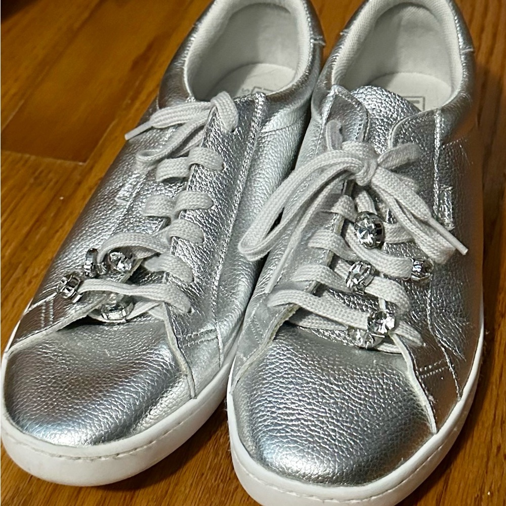 Keds Silver Flats with White Laces